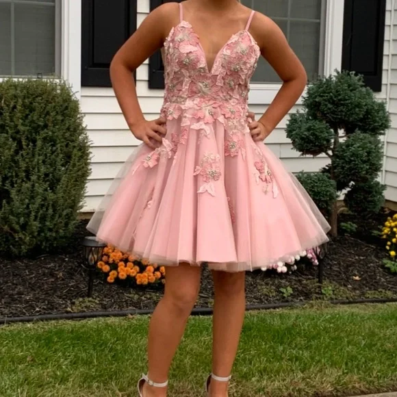 Light pink Jovani short dress